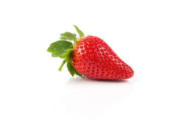 Red ripe strawberry fruits