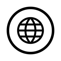 Globe earth world icon.	
