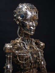 skeleton of a humanoid robot, generative ai