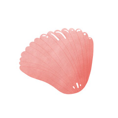 illustration of funny cartoon summer seashell