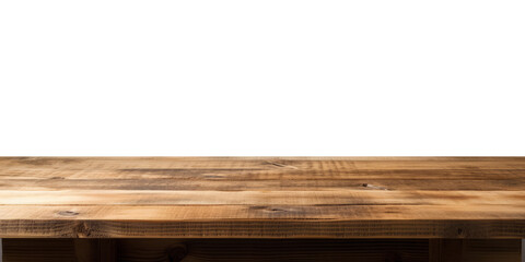 A blank empty wooden table top for product placement. Generative ai
