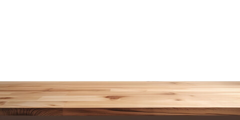A blank empty wooden table top for product placement. Generative ai