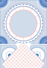 A Colorful Diagram of the Natal Birth Chart and place for the Symbols Planets on a White Background