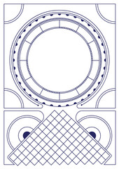 A Line Diagram of the Natal Birth Chart and place for the Symbols Planets on a White Background