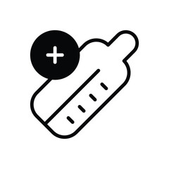 Thermometer icon vector stock.