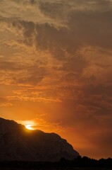 Mesmerizing view of the sunset over the Alicante province in Spain