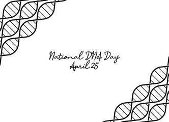 line art of national DNA day good for national DNA day celebrate. line art. illustration.