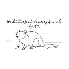 line art of world day for laboratory animals good for world day for laboratory animals celebrate. line art. illustration.