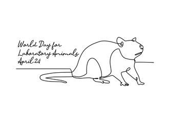line art of world day for laboratory animals good for world day for laboratory animals celebrate. line art. illustration.