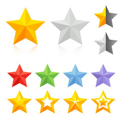 Full color star icons
