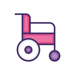 Wheelchair icon vector stock.