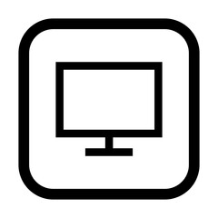 Computer monitor line icon.	
