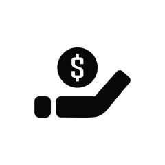 Hand holding dollar icon