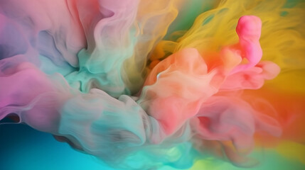 Abstract colorful paint. Illustration AI Generative.