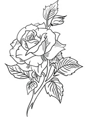 Our stunning black and white flower illustration is perfect for coloring book enthusiasts. Let your creativity bloom as you relax and unwind with this intricate and beautiful design.