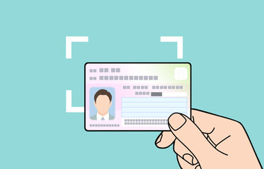 マイナ受付のイラスト マイナンバーカード