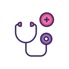 Stethoscope icon vector stock.