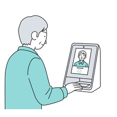 マイナ受付のイラスト マイナンバーカード