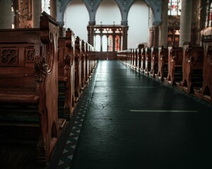 Interior of a gothic cathedral