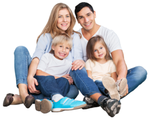 Beautiful smiling Lovely family on background