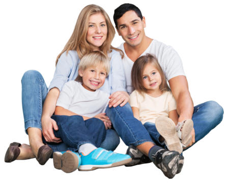 Beautiful smiling Lovely family on background - Powered by Adobe