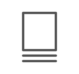 Document and paper icon outline and linear symbol.	
