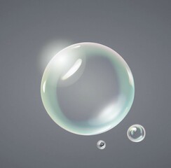 a bubbles on gray background