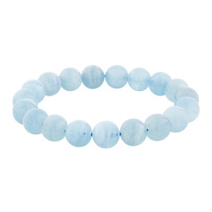 Blue stone bracelet on a white background
