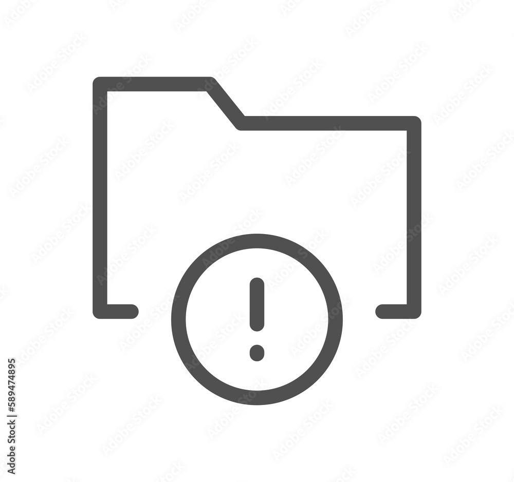 Poster file and folder related icon outline and linear symbol.