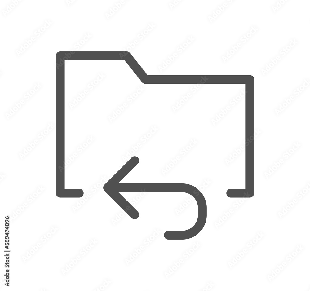 Poster file and folder related icon outline and linear symbol.