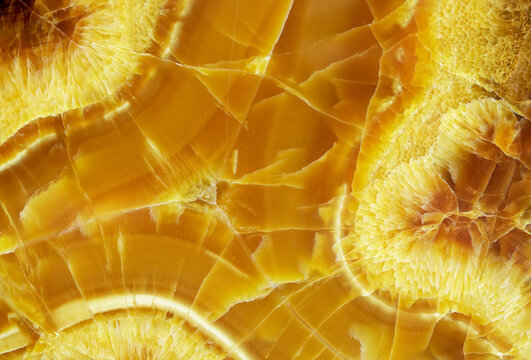 Beautiful decorative stone, natural yellow stripes abstract pattern