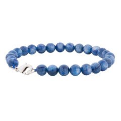 Blue stone bracelet on a white background