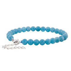 Blue stone bracelet on a white background