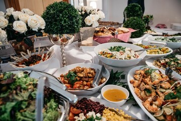 Obraz na płótnie Canvas Mediterranean starter buffet on the luxury table