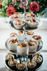 Printed roller blinds Dessert Vertical shot of the desserts in a cake stand