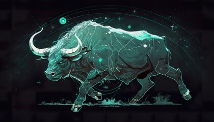 Zodiac sign of Taurus bull (ai generate)