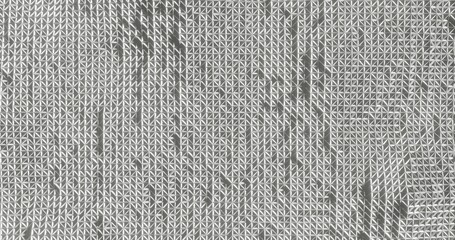Abstract black and white background geometric pattern texture 3d render