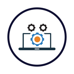 computer, technology, setting, gear, computer technology icon