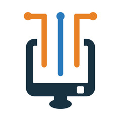 computer, technology, setting, gear, computer technology icon