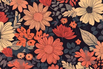 Foto op Plexiglas seamless floral pattern © Max