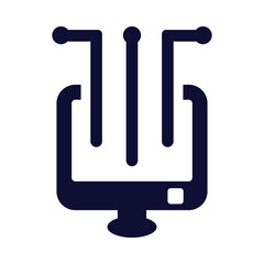 computer, technology, setting, gear, computer technology icon
