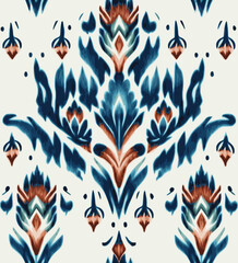 Fototapeta na wymiar Ikat border geometric ethnic oriental pattern traditional on black background.folklore tribal vector illustration.Aztec style beautiful embroidery.ancient art of arabesque,kente cloth,interior,carpet.