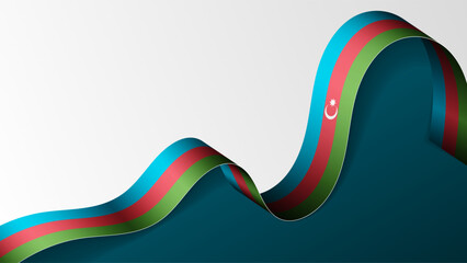 Azerbaijan ribbon flag background.