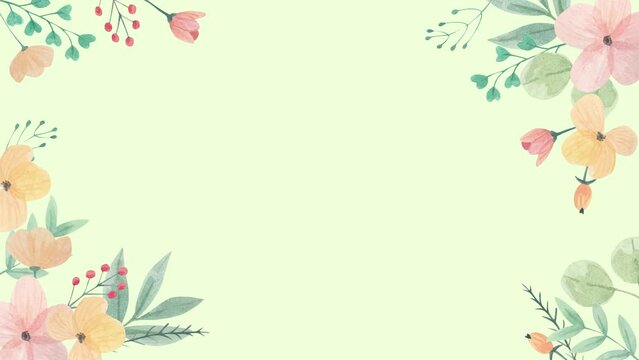 Jolly Wedding Pack Background_05.

Animated floral background with pink and yellow flowers and green leaves.

A beautiful Animation.