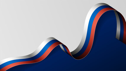 Russia ribbon flag background.