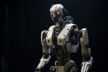 Robot artificial intelligence. Innovative technologies. Generative AI