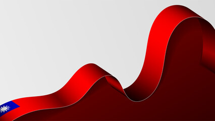 Taiwan ribbon flag background.