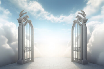 Gates to heaven visualization. Generative AI