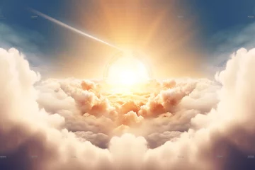 Keuken foto achterwand Bedehuis God light in heaven visualization. Generative AI