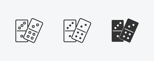 domino vector isolated icon. fun, game, activity symbol sig
